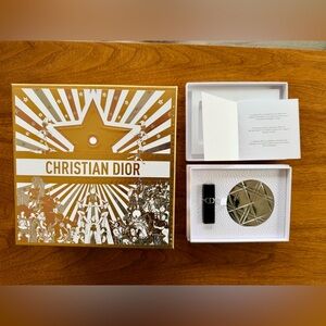 Dior Rouge Lipstick & Silver metal mirror set. New/SEALED/GWP. With Holiday Box
